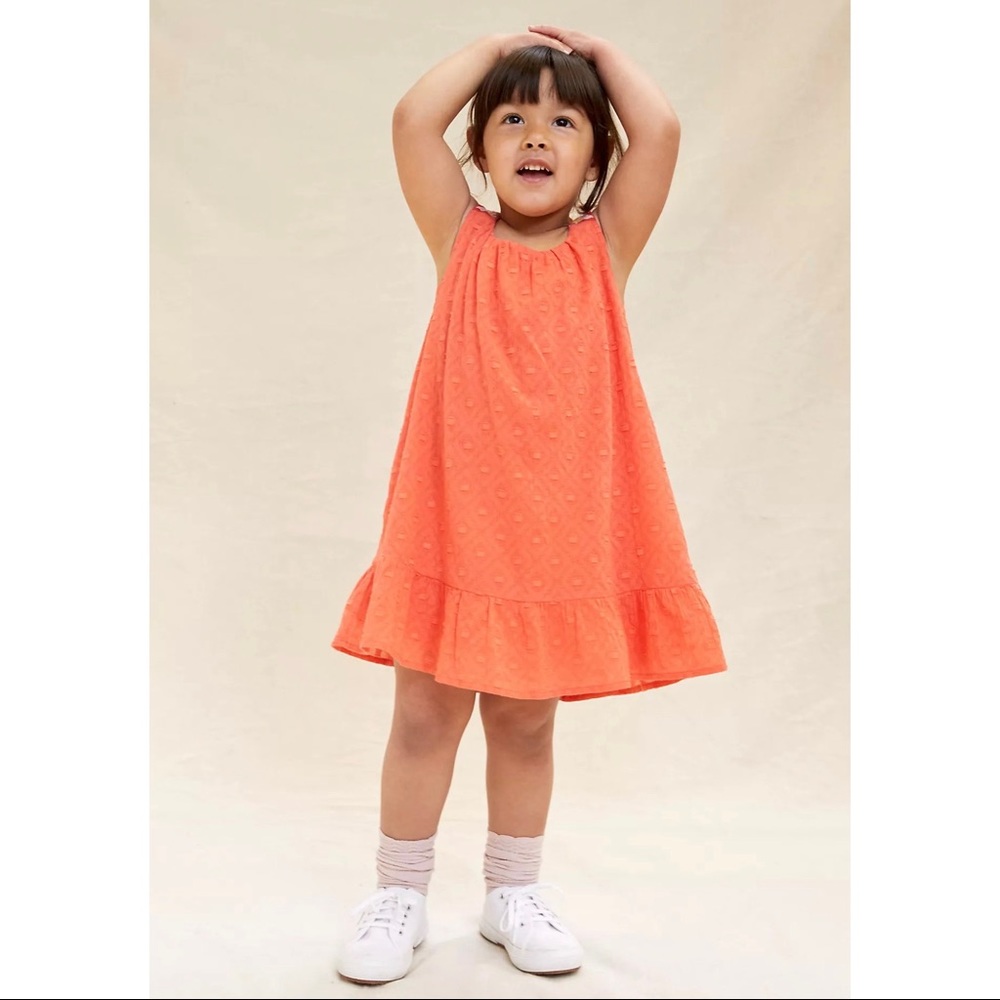Anthropologie Coral Embroidered Kids Dress NWT